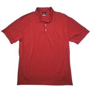 Nike Golf Mens Dri-FIT Red Textured Short Sleeve Polo Shirt XL 354055-648